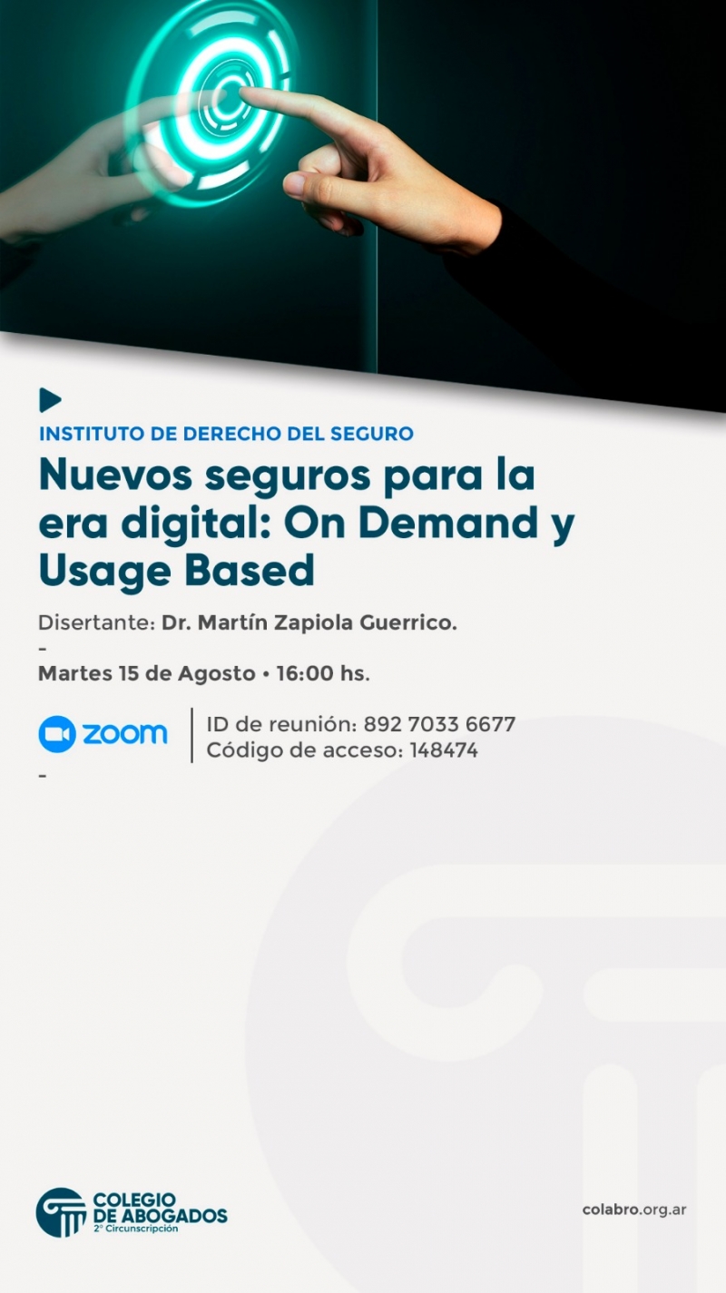 NUEVOS SEGUROS PARA LA ERA DIGITAL: ON DEMAND Y USAGE BASED - 15/08/2023